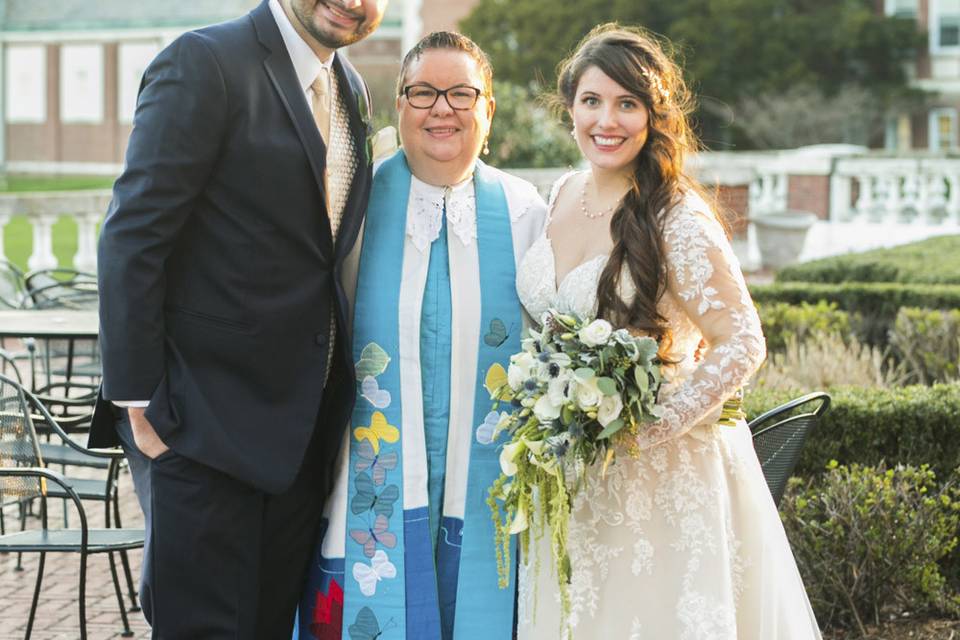 Romantic bilingual wedding for friend's son and beautiful bride at Bourne Manson in Long Island. Fun filled story of how they met and engaged in Switzerland, brides grandmothers' hometown.. in Reading poem 