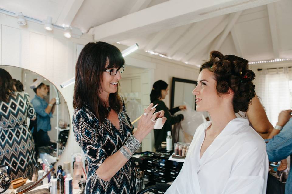 Point 16 Big Sur weddingHair & Makeup: Rhonda Johnson