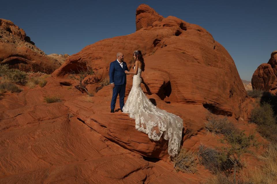 Couple at valley of fire