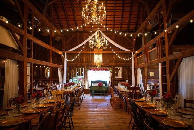 Reception space with florals