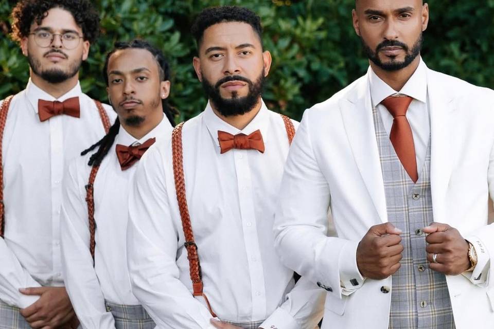 White Line Suit- vest & pants