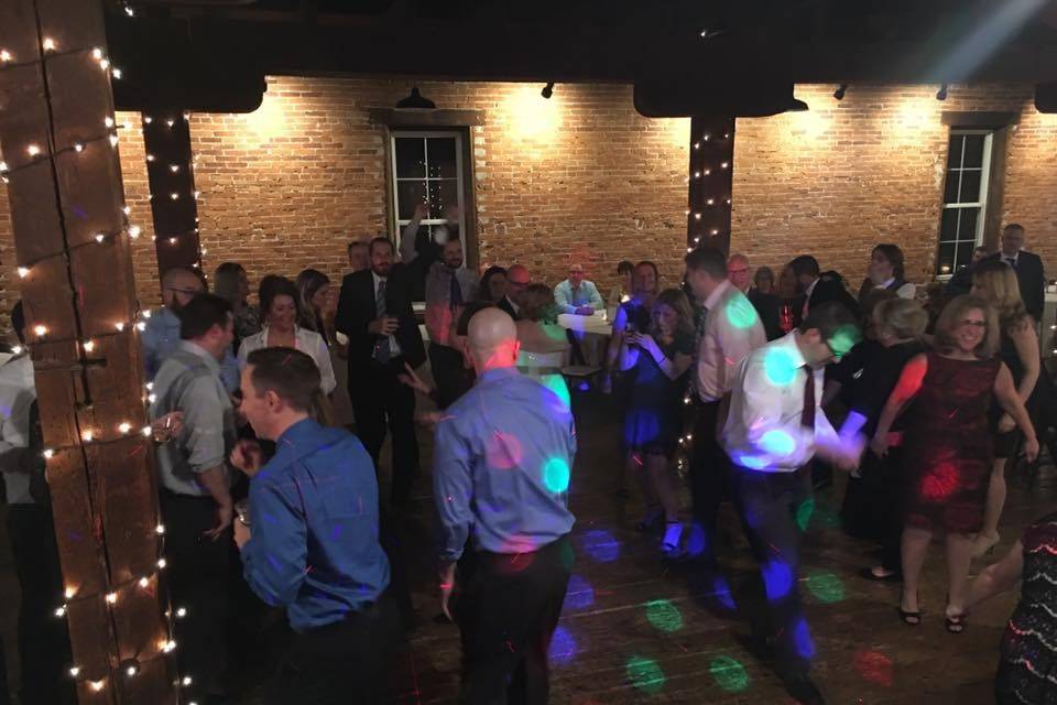 Guests dancing