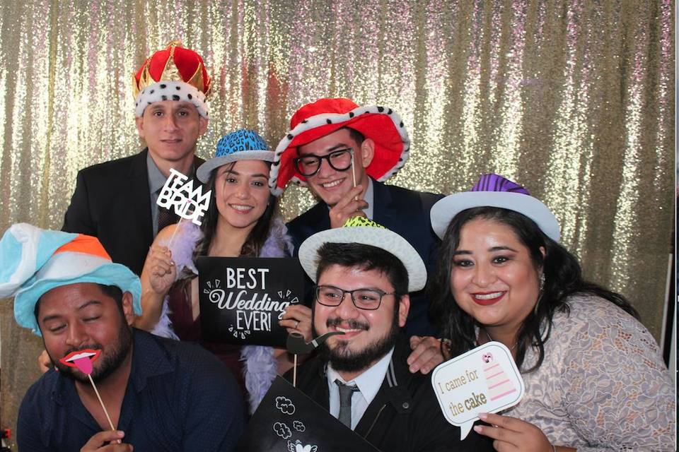 Group in the photo booth