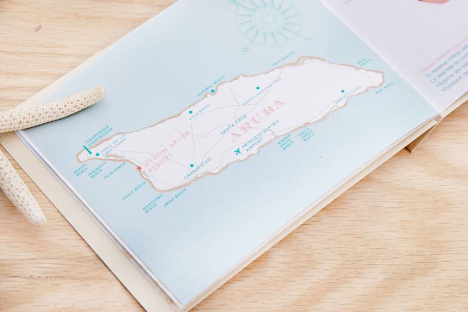 Aruba map illustration