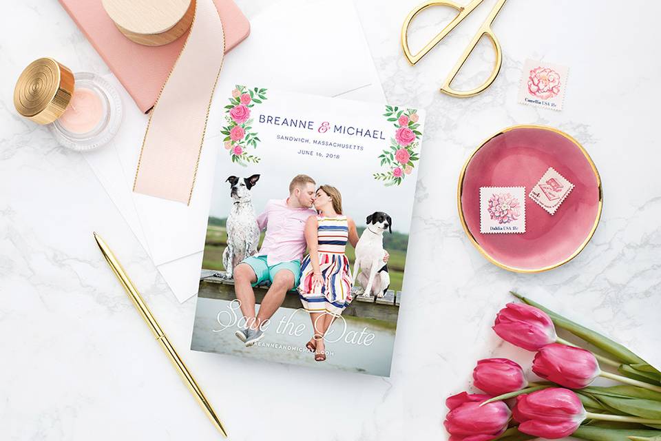 Cape cod pink save the date
