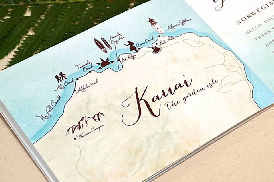 Kauai illustrated map