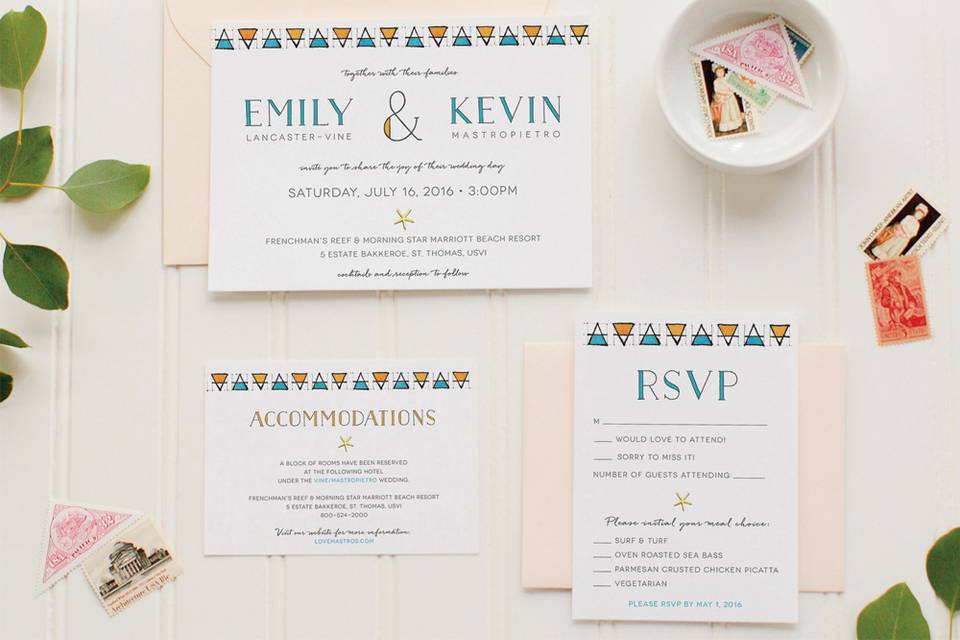 Modern shape invitation