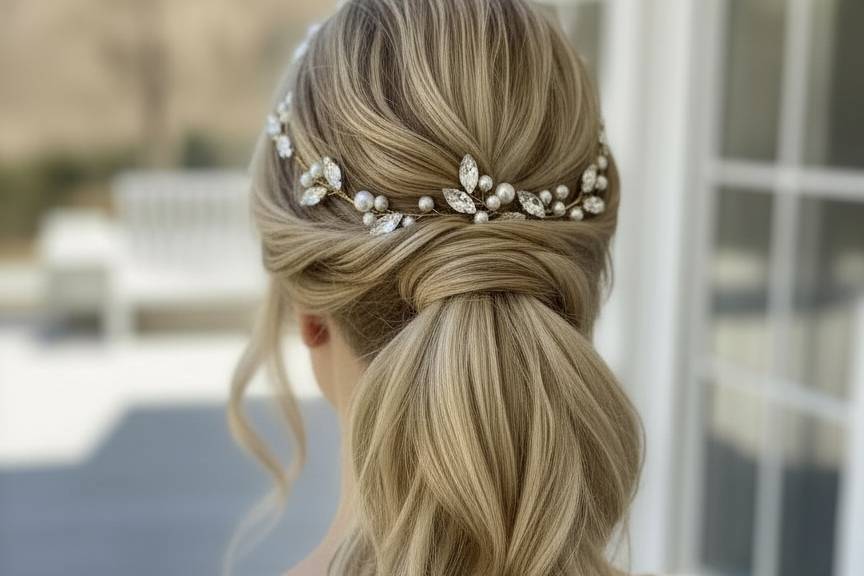 Crystal bridal hair vine