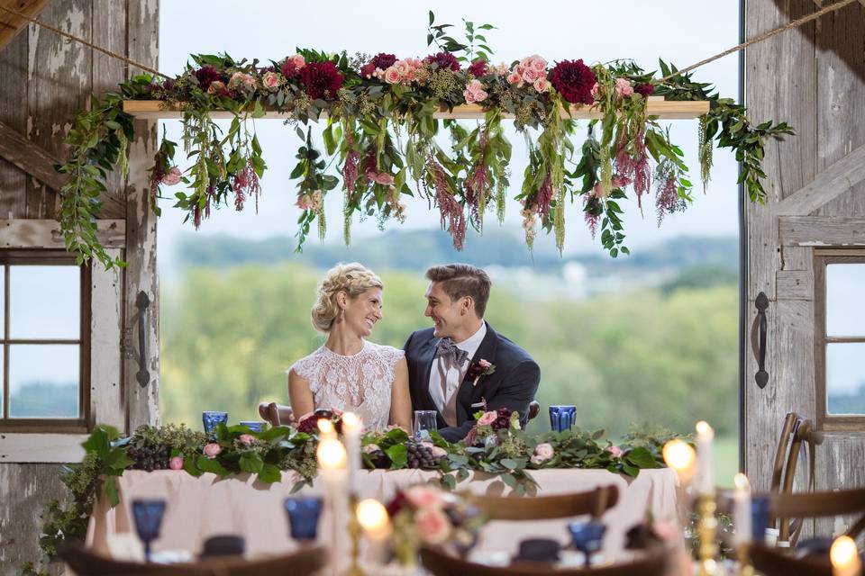 Elegant sweetheart table