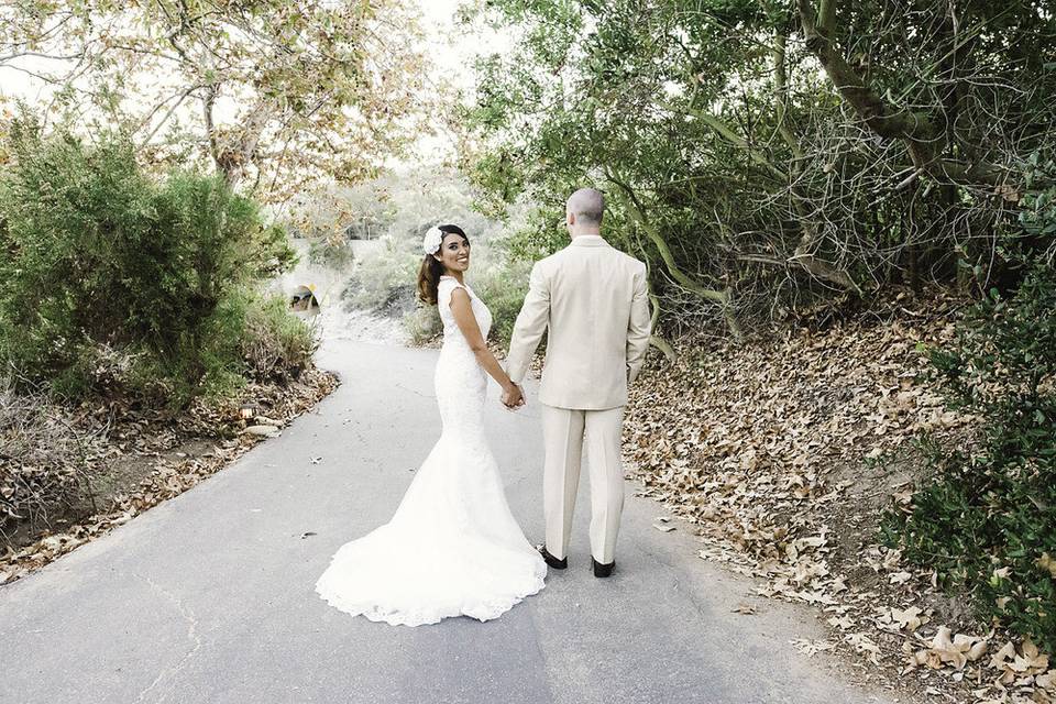 Bride and her makeup artist