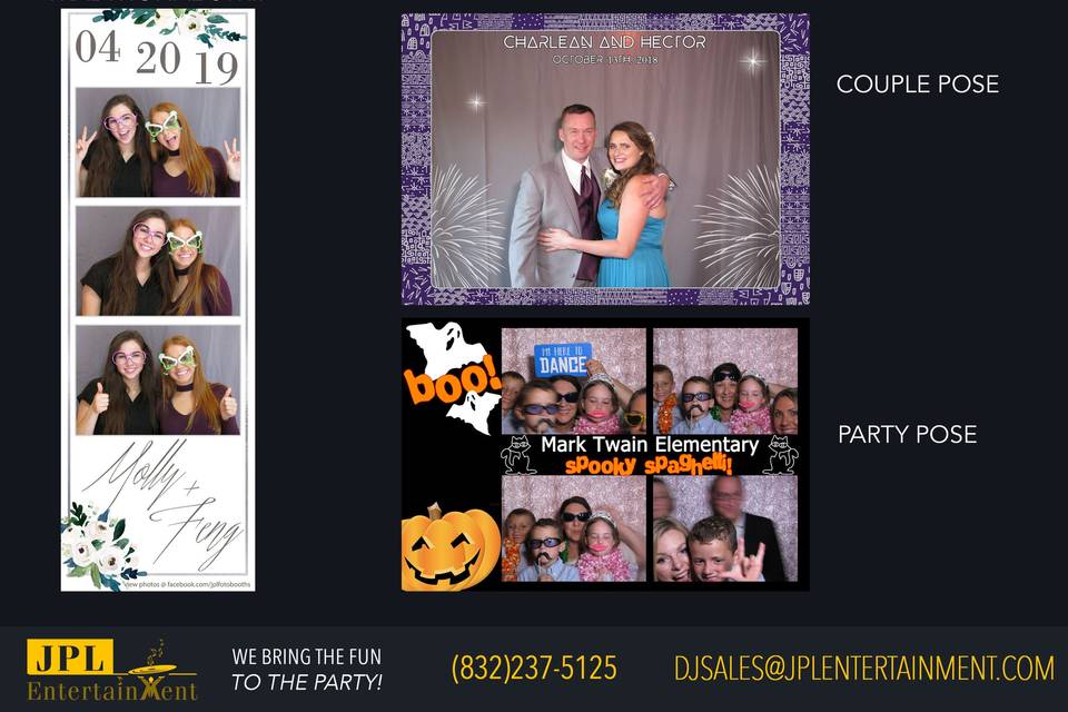 Photo Booth Strip Options