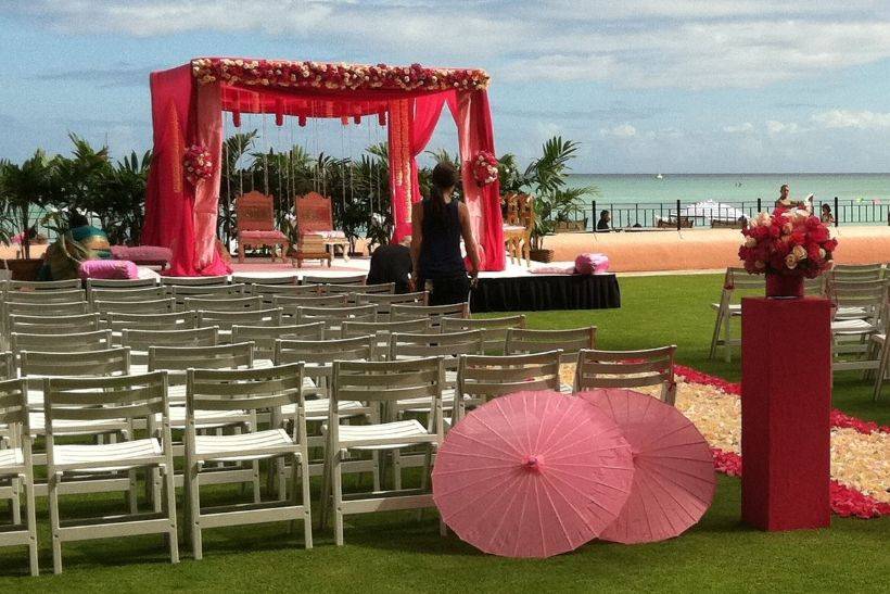 Wedding ceremony area