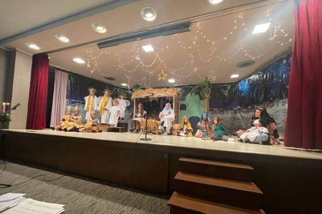 Stage in Fellowship Hall