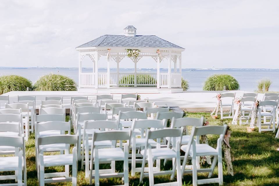 Wedding ceremony outdoors