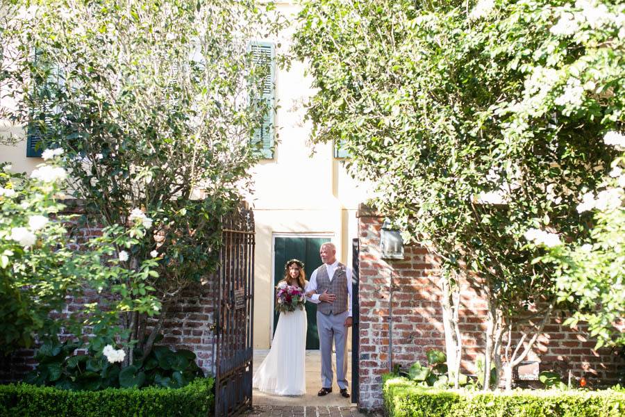 Intimate garden ceremony