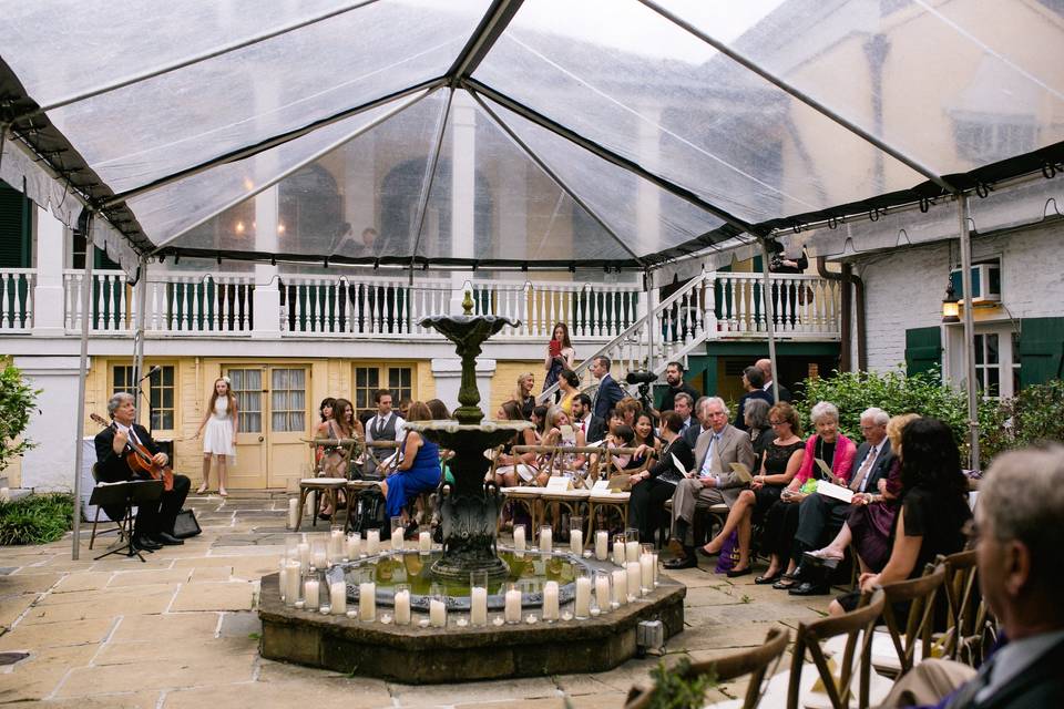 Tented courtyard