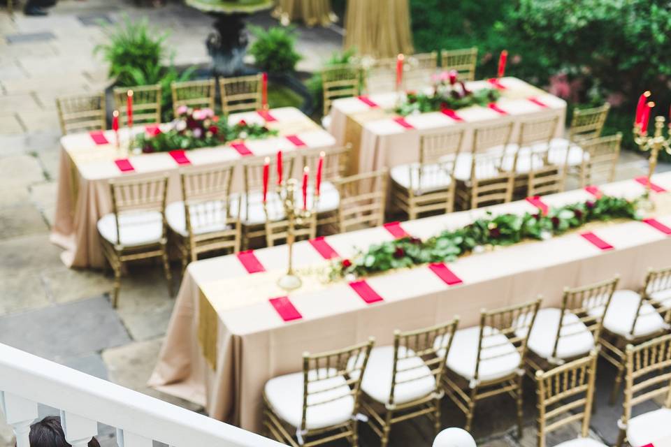 Dinner in the courtyard