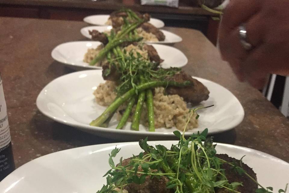 Chicken Confit w/ Mush Risotto