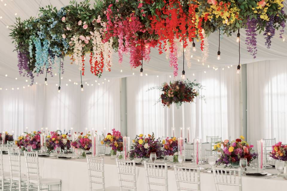 Colorful reception.