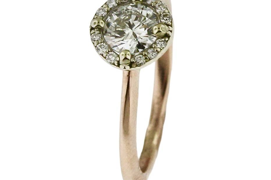 14K Rose Gold & Diamond