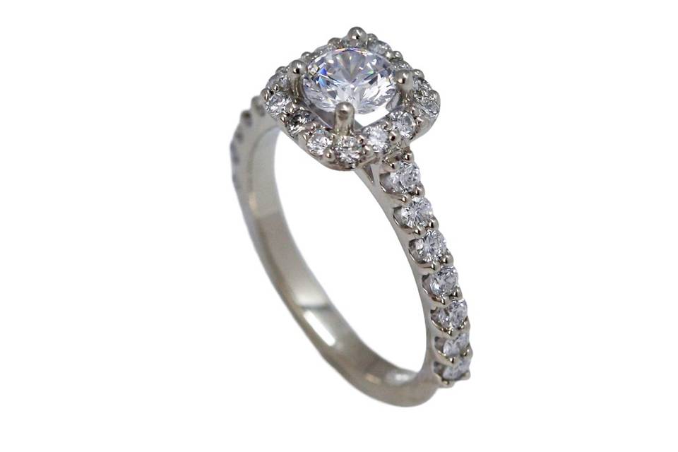 14K White Gold & Diamond