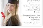 Graduation invitations with picture of graduate.