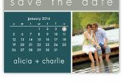 Save the date calendar magnet (multiple colors)