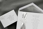 Wedding invitations with ribbons (Multiple colors)