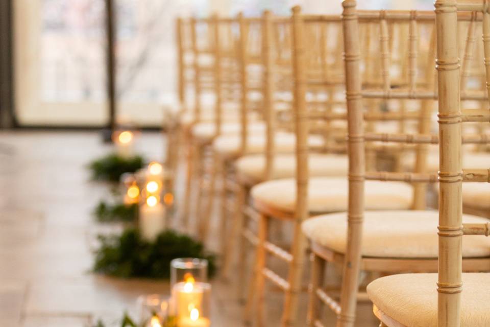 Ceremony aisle decor