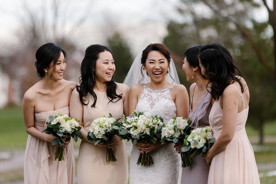 Fun loving bridal party