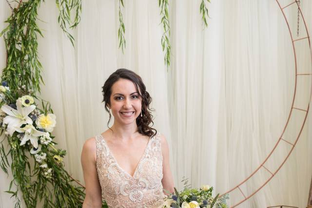 Tulle and hoop backdrop