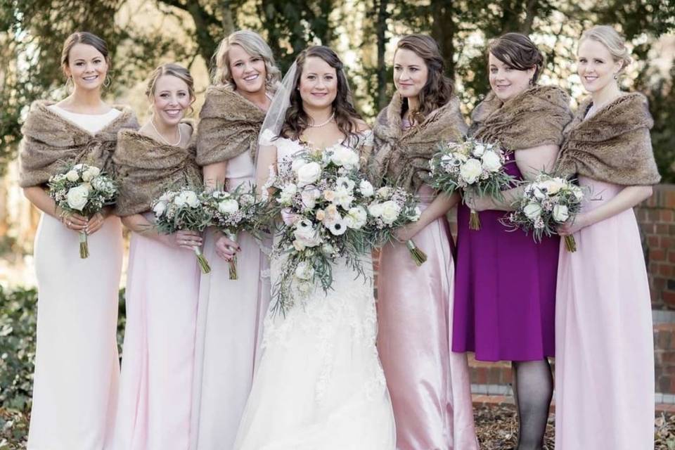 Amazing day with the bridesmaids