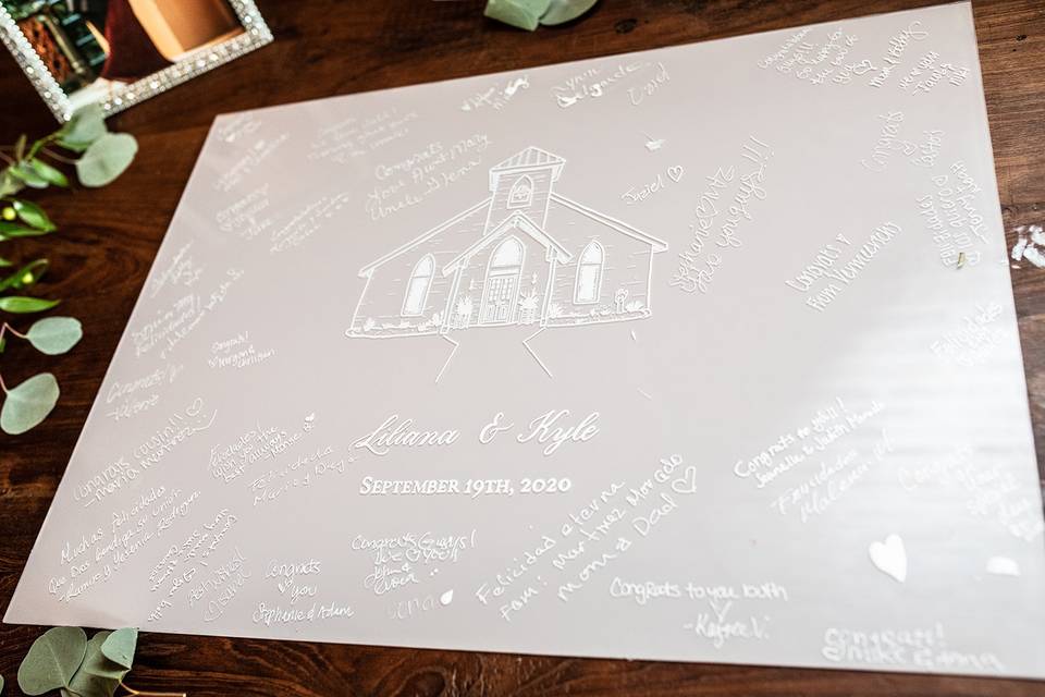 Grey Guestbook Sign