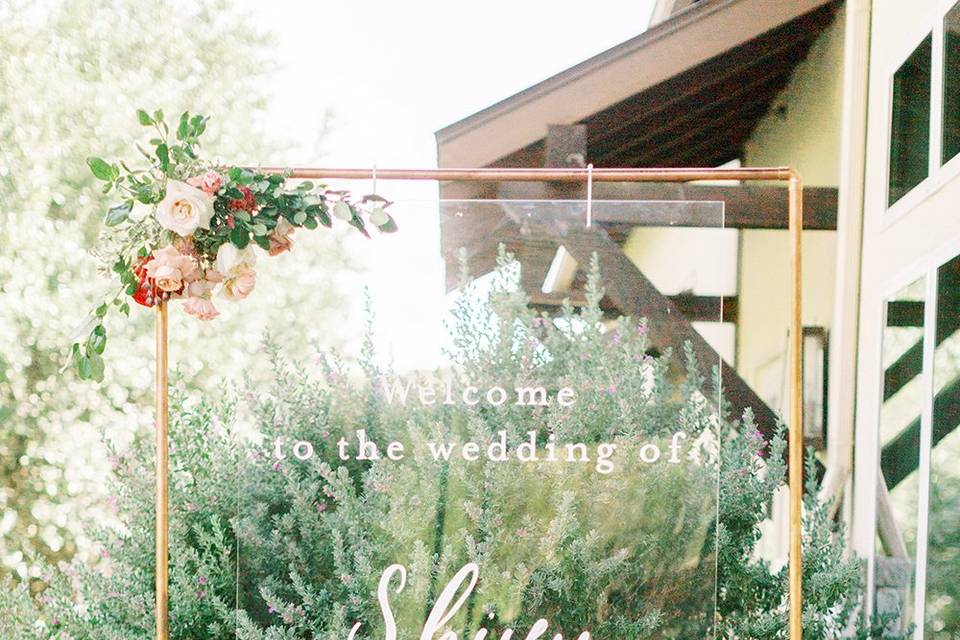 Acrylic Welcome Sign