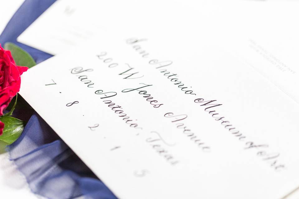 White Envelope Calligraphy