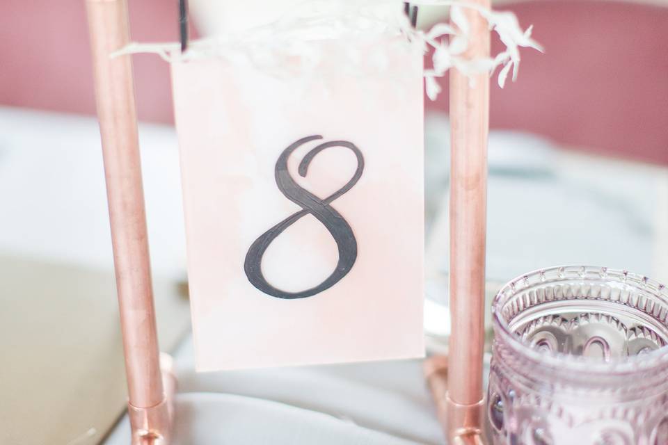 Marbled Acrylic Table Number