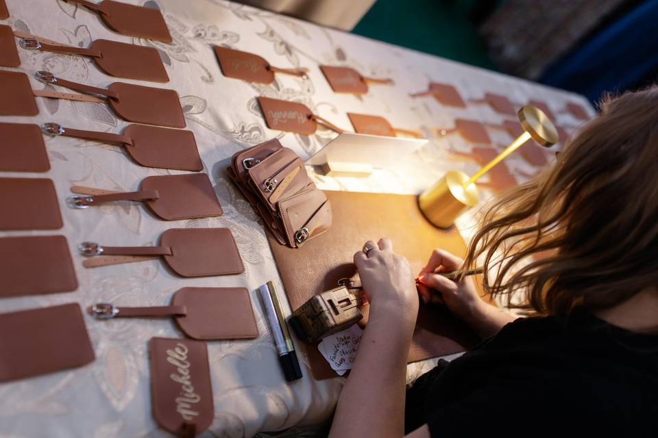 Calligraphy Station at Wedding