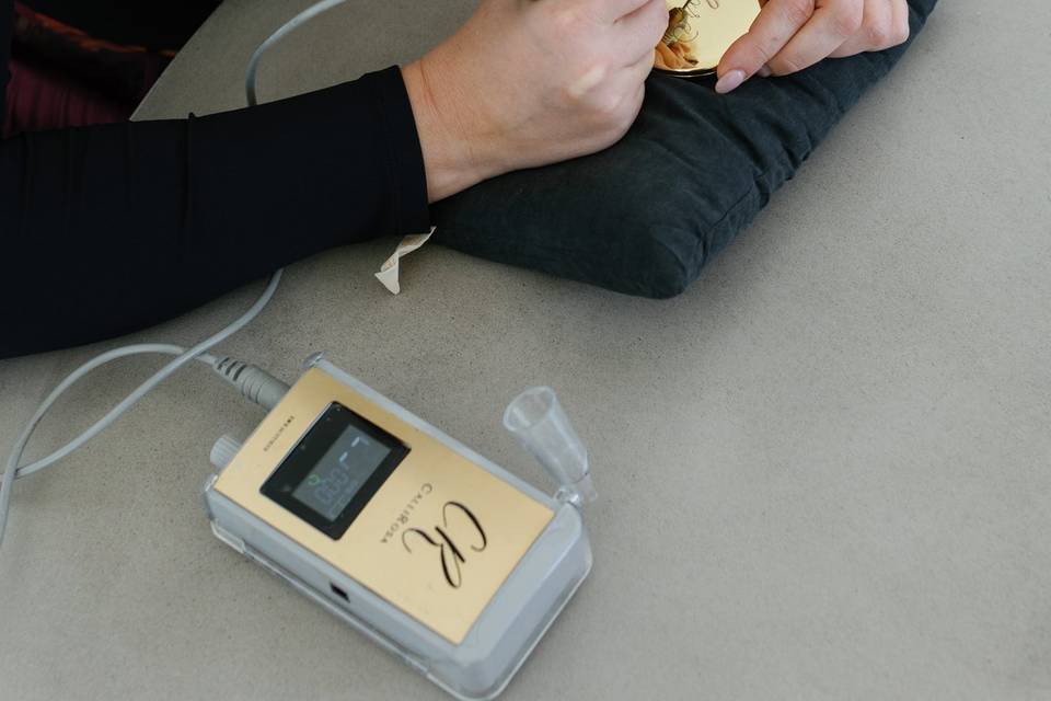 Charlotte at work engraving