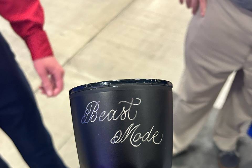 Tumbler Engraving at Conferenc