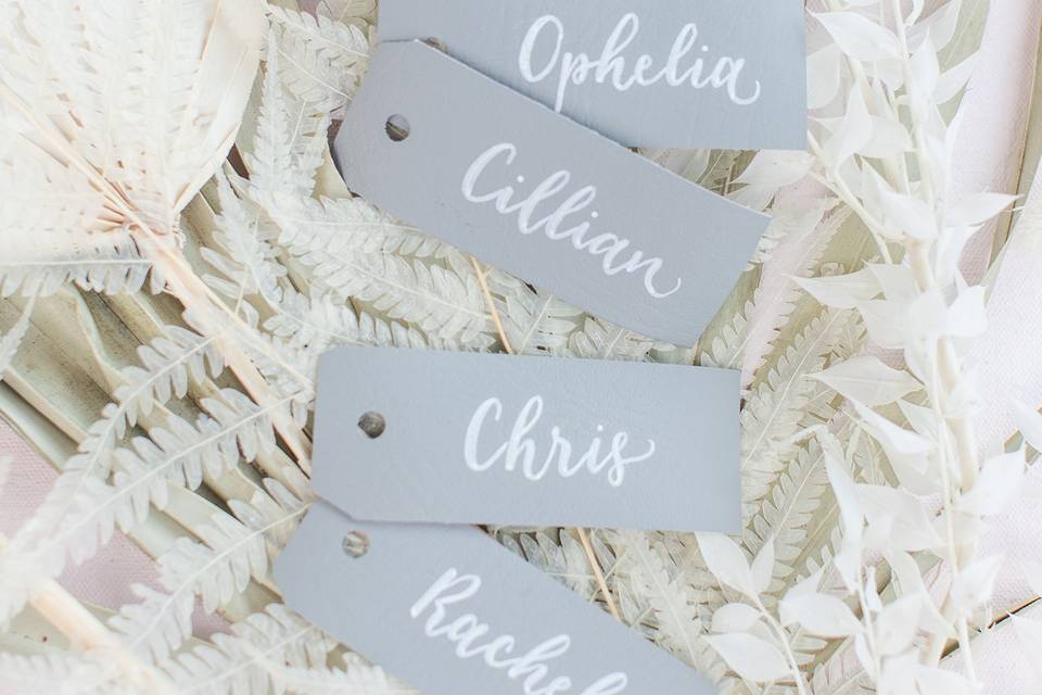 Leather Place Cards