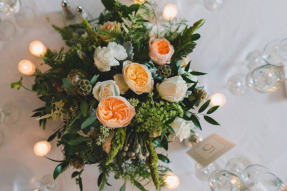 Blooms for the bride + groom