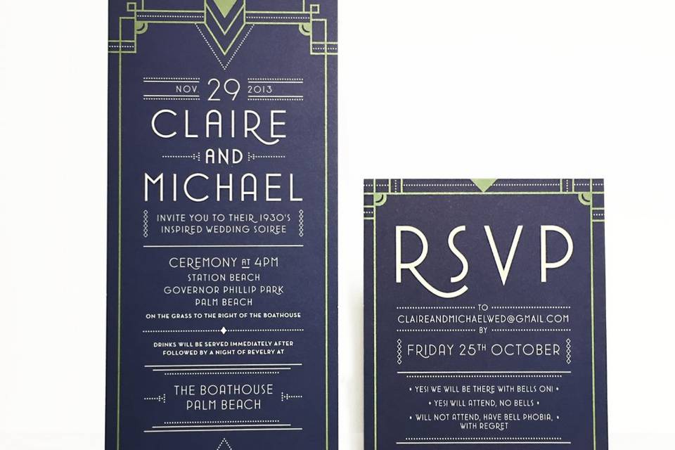 Invitation design for C+M