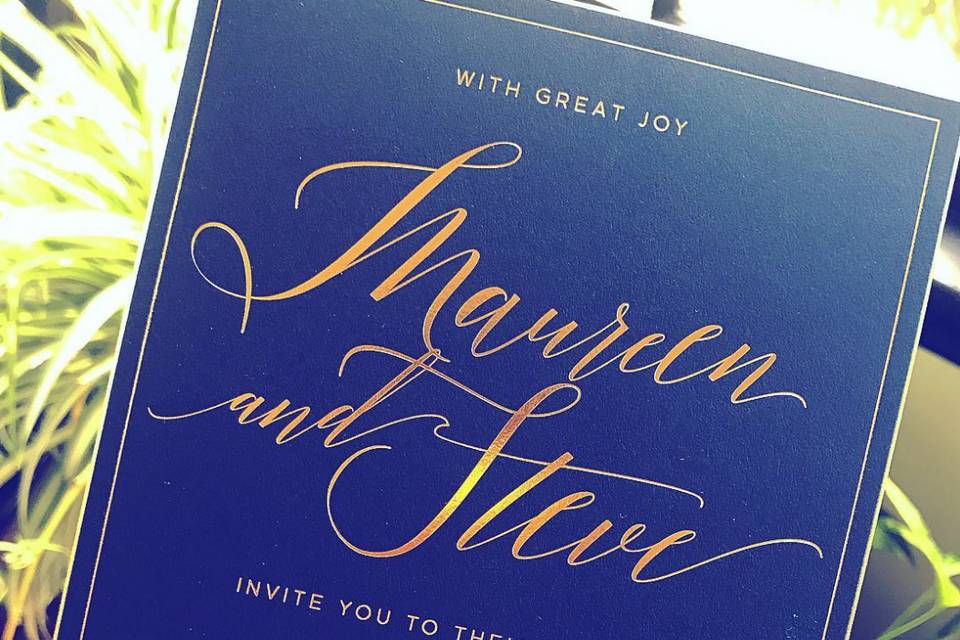 Invitation design for M+S