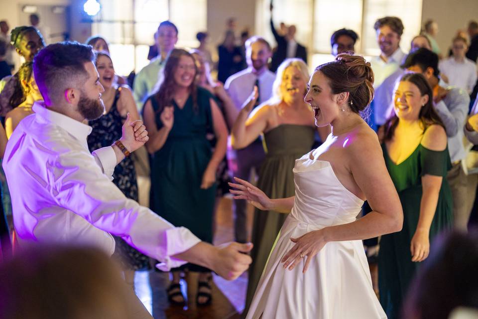 Bride and Groom Dancing