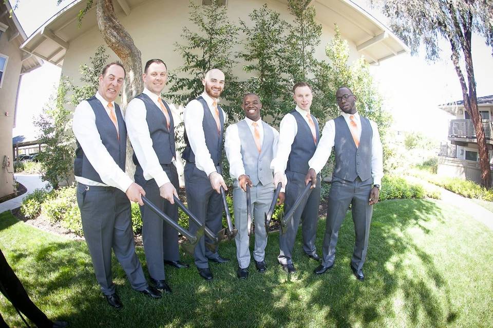 Groom with his groomsmen