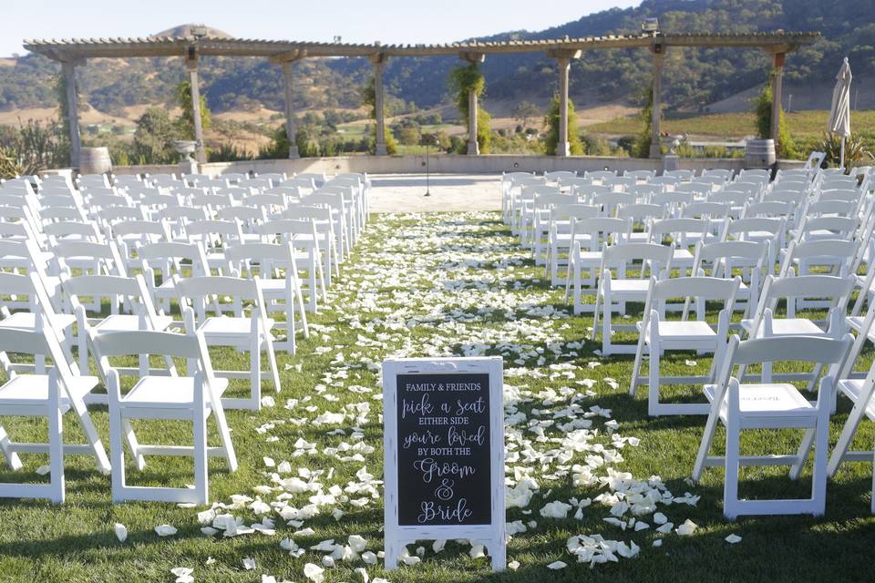 Outdoor wedding ceremony