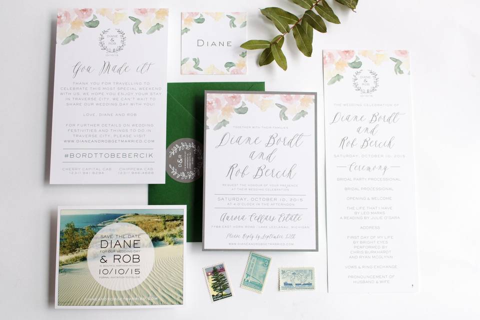 Floral invitation design