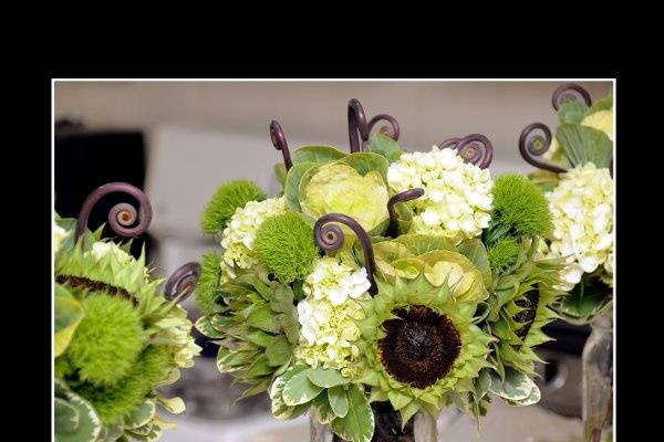 Great textures, colors & a touch of whimsey were the inspirations for these summer bouquets