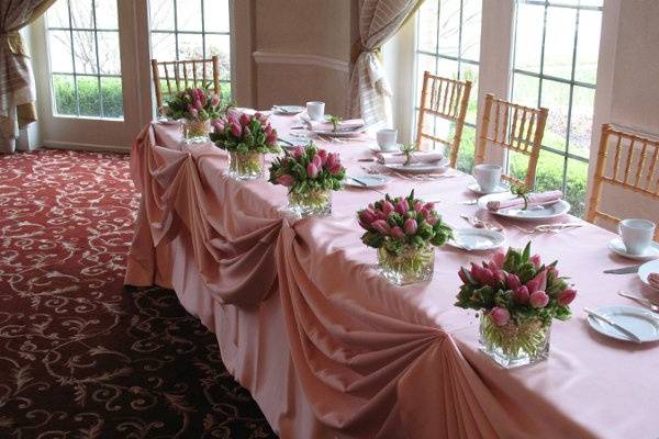 Head table - front view