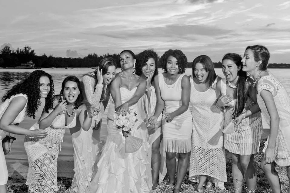 Bride and friends